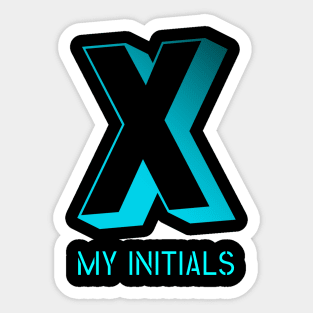 Letter X Initials Unique Name T-Shirt Sticker